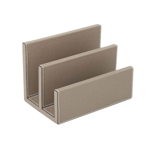 7-Piece Genuine Leather Desk Accessory Set, Executive Office Stationery Organizer for Hotel and Workspace